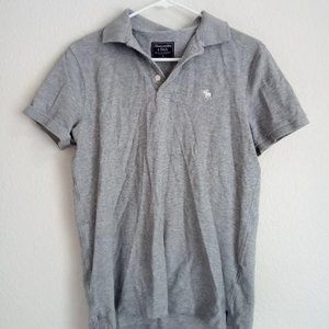 Abercrombie & Fitch Gray Polo Shirt - Size Medium